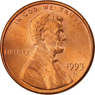 Monnaie, États-Unis, Lincoln Cent, Cent, 1993, U.S. Mint, Denver, SPL+, Copper - 1959-…: Lincoln, Memorial Reverse
