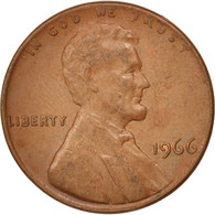 Monnaie, États-Unis, Lincoln Cent, Cent, 1966, U.S. Mint, Philadelphie, TTB+ - 1959-…: Lincoln, Memorial Reverse