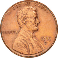 Monnaie, États-Unis, Lincoln Cent, Cent, 1985, U.S. Mint, Denver, TTB, Copper - 1959-…: Lincoln, Memorial Reverse