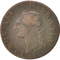 Monnaie, France, Louis XVI, Sol Ou Sou, Sol, 1791, Orléans, TB, Cuivre - 1774-1791 Ludwig XVI.