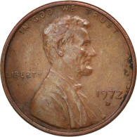 États-Unis, Lincoln Cent, 1972, Denver, TTB, KM:201 - 1959-…: Lincoln, Memorial Reverse