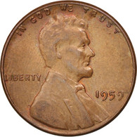 Monnaie, États-Unis, Lincoln Cent, Cent, 1959, U.S. Mint, Philadelphie, TTB+ - 1959-…: Lincoln, Memorial Reverse