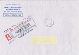 Monaco Registered Letter 2013 + 2018 Recommandé - Lettres & Documents