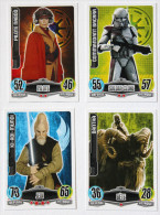 4 Carte STAR WARS Bantha Naboo Ki Adi Mundi  Bacara 75 89 106 156 Topps Force Attax 2012 - Star Wars