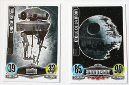 2 Carte STAR WARS Droïde Sonde Etoile De La Mort 41 53 Topps Force Attax 2012 - Star Wars