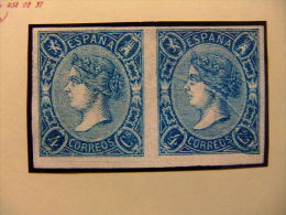 España Spain 1865 ISABEL II Edifil  NE 2 Yvert  66 Sin Goma MUY RARO  Cert.GRAUS Ver Fotos - Unused Stamps