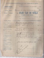 Entreprises Générales - Jules Van De Wiele - 1912 - Straßenhandel Und Kleingewerbe