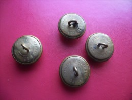 4 BOUTONS Maurice Bourdon Paris Métal Armée De L´air Avion Aviation D= 22 Mm Dont 3 Sont Un Peu Oxydés - Buttons