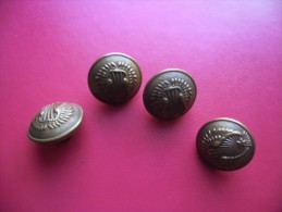 4 BOUTONS A.M & Cie Paris Métal Armée De L´air Avion Aviation D= 21 Mm Effet Bronze Alu - Buttons