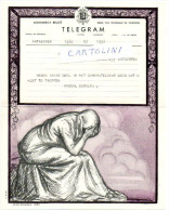 Telegram Telegramme Message Telegramm  + Enveloppe  Rouw Deuil Overlijden    Belgie Belgique Belgien Belgium - Obituary Notices