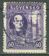 SLOVENSKO 1939: Mi 46 / YT 36, O - FREE SHIPPING ABOVE 10 EURO - Gebraucht