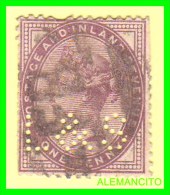 GRAN BRETAÑA ( INGLATERRA )  QUEEN VICTORIA —  SELLO  AÑO 1881-PERFORADO - Used Stamps