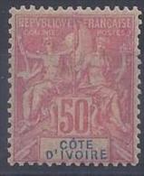 COTE D IVOIRE - 11   50C ROSE TYPE GROUPE NEUF MLH COTE 100 EUR - Unused Stamps