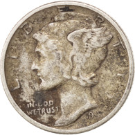 Monnaie, États-Unis, Mercury Dime, Dime, 1941, U.S. Mint, Philadelphie, TTB - 1916-1945: Mercury (Mercurio)