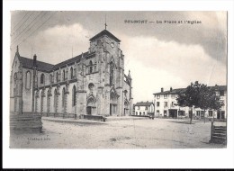 CPA De Belmont (Loire 42): La Place Et L'Eglise - Belmont De La Loire