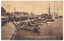 Promenade And Boats, Southend-on-Sea - Animated - G K Series - Postmark 1918 - Southend, Westcliff & Leigh