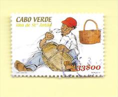 TIMBRES - STAMPS - CAP VERTE / CAPE VERDE - 2002 - VANNERIE - TIMBRE OBLITÉRÉ - Cap Vert