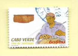 TIMBRES - STAMPS - CAP VERTE / CAPE VERDE - 2002 - VANNERIE - TIMBRE OBLITÉRÉ - Cape Verde