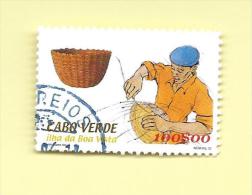 TIMBRES - STAMPS - CAP VERTE / CAPE VERDE - 2002 - VANNERIE - TIMBRE OBLITÉRÉ CLÔTURE DE SERIE - Kap Verde