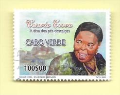 TIMBRES - STAMPS - CAP VERT / CAPE VERDE - 2003 - CHANTEUR CESÁRIA ÉVORA - TIMBRE OBLITÉRÉ CLÔTURE DE SERIE - Kap Verde