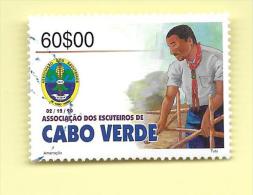 TIMBRES - STAMPS - CAP VERT / CAPE VERDE - 2003 - SCOUTISME - TIMBRE OBLITÉRÉ - Isola Di Capo Verde