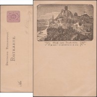 Allemagne 1889. Carte Entier Postal Timbré Sur Commande. Drachenfels, Rocher Du Dragon. Volcan, Rhin, Siegfried - Vulkanen