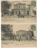 Mauguio 2 Cartes Ecole De Filles Et Ecole De Garçons Edit Sabatier Timbrée Mauguio 1907 - Mauguio