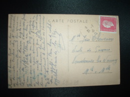 CP TP MARIANNE DE DULAC 1F50 OBL.31-7-45 LANGOGNE LOZERE (48) - 1944-45 Marianne De Dulac