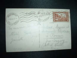 CP Pour La FRANCE TP 20c OBL.MEC.29 VIII 34 MONACO-CONDAMINE - Storia Postale