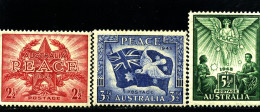 AUSTRALIA - 1946  PEACE  SET  MINT  SG 213/15 - Mint Stamps