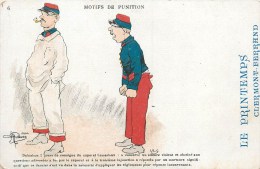 GUILLAUME - ILLUSTRATEUR - MILITARIA - "MOTIF DE PUNITION" N° 6 - CPA AVEC PUB. - Guillaume