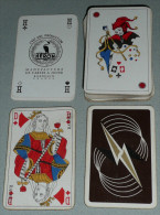 Rare Ancien Jeu De 54 Cartes, Héron Bordeaux, Joker, Dos Marron éclair - 54 Karten