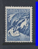 GROENLAND 1957 LEGENDE DE LA MER  Yvert N°30  OBLITERE - Gebruikt