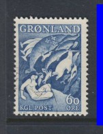 GROENLAND 1957 LEGENDE DE LA MER  Yvert N°30  OBLITERE - Oblitérés