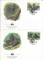 Ruanda 1985 Mi 1292-95 FDC - Gorilla