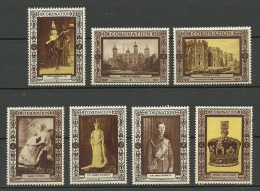 Great Britain 1937 Coronation Vignettes Royal Family & Architecture MNH - Werbemarken, Vignetten