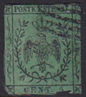 Italian States Modena 1852 5c Green - Modena