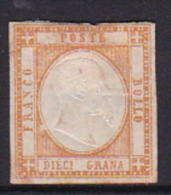 Italian States Naples 1861 10 Gr Orange Mint - Napels