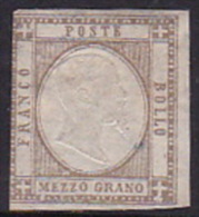 Italian States Naples 1861 Half Gr. Bistre Mint - Napels