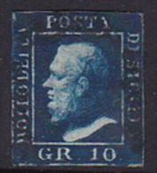 Italian States Sicily 1859 10 Gr Azur N Used - Sicilië