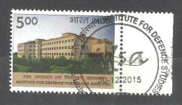 INDIA, 2015, FIRST DAY CANCELLED, IDSA,Institute For Defence Studies And Analyses, Militaria,1 V - Gebruikt