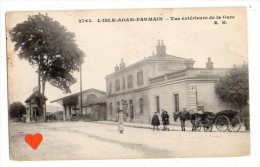 27603-LE-95-L'ISLE-ADAM-PARMAIN-Vue Extérieure De La Gare--------------animée-attelage - Parmain