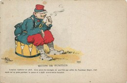 GUILLAUME - ILLUSTRATEUR - MILITARIA - "MOTIF DE PUNITION" N° 26 - CPA AVEC PUB. - Guillaume