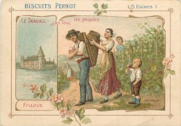 Biscuits Pernot -  LE TRAVAIL CHEZ TOUS LES PEUPLES - ** LA FRANCE ** - Voir 2 Scans - Pernot