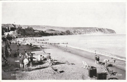 Vintage Postcard Swanage Valentine´s Silveresque Bay Sea Beach Deckchairs - Swanage