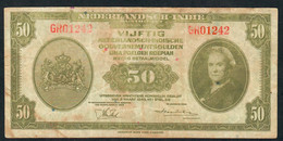 NETHERLAND INDIES  P116a  50   GULDEN    1943     FINE   NO P.h. ! - Autres - Asie