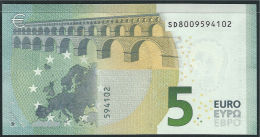 € 5 ITALY  SD S001 H3  DRAGHI  UNC - 5 Euro