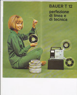 B1526 - Brochure PROIETTORE BAUER T12, T12 S E T12 R PELLICOLE 8 Mm  Anni '60 - Proyectores De Cine