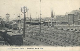 Chatelet-Chatelineau.  -  Intérieur De La Gare.  Prachtige Kaart.  1909  Naar  Mons  -  LOCO - Châtelet