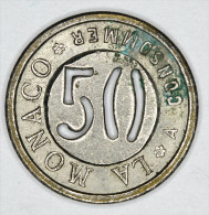 Monaco Jeton ~ 1920 Troué 50 Centimes # 2 - Andere & Zonder Classificatie